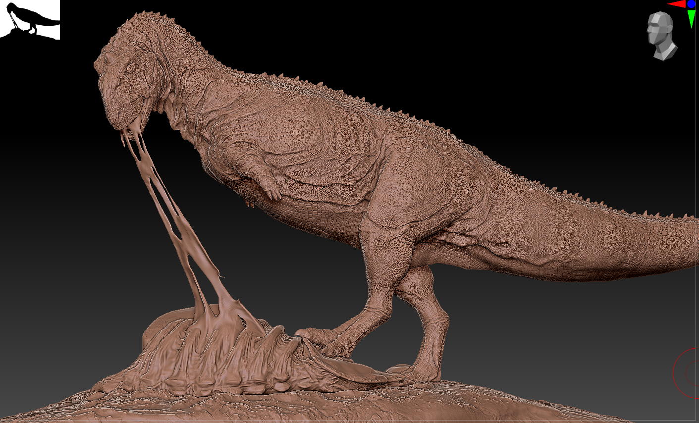 Yuppie Chen 1:20 Scale Majungasaurus Masiakasaurus Statue Unpainted Kit