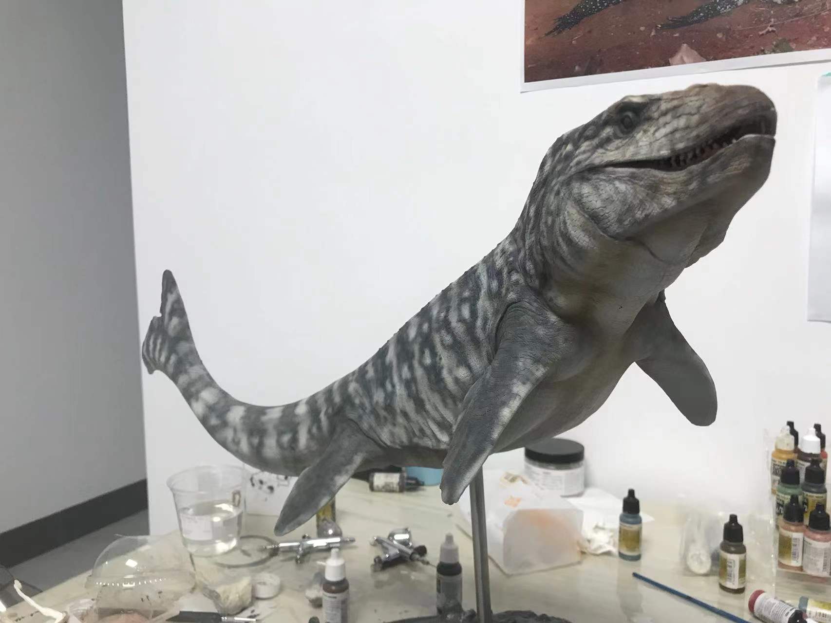 Cen DaoYi Studio 1:15 Scale Prognathodon Statue Unpainted Kit