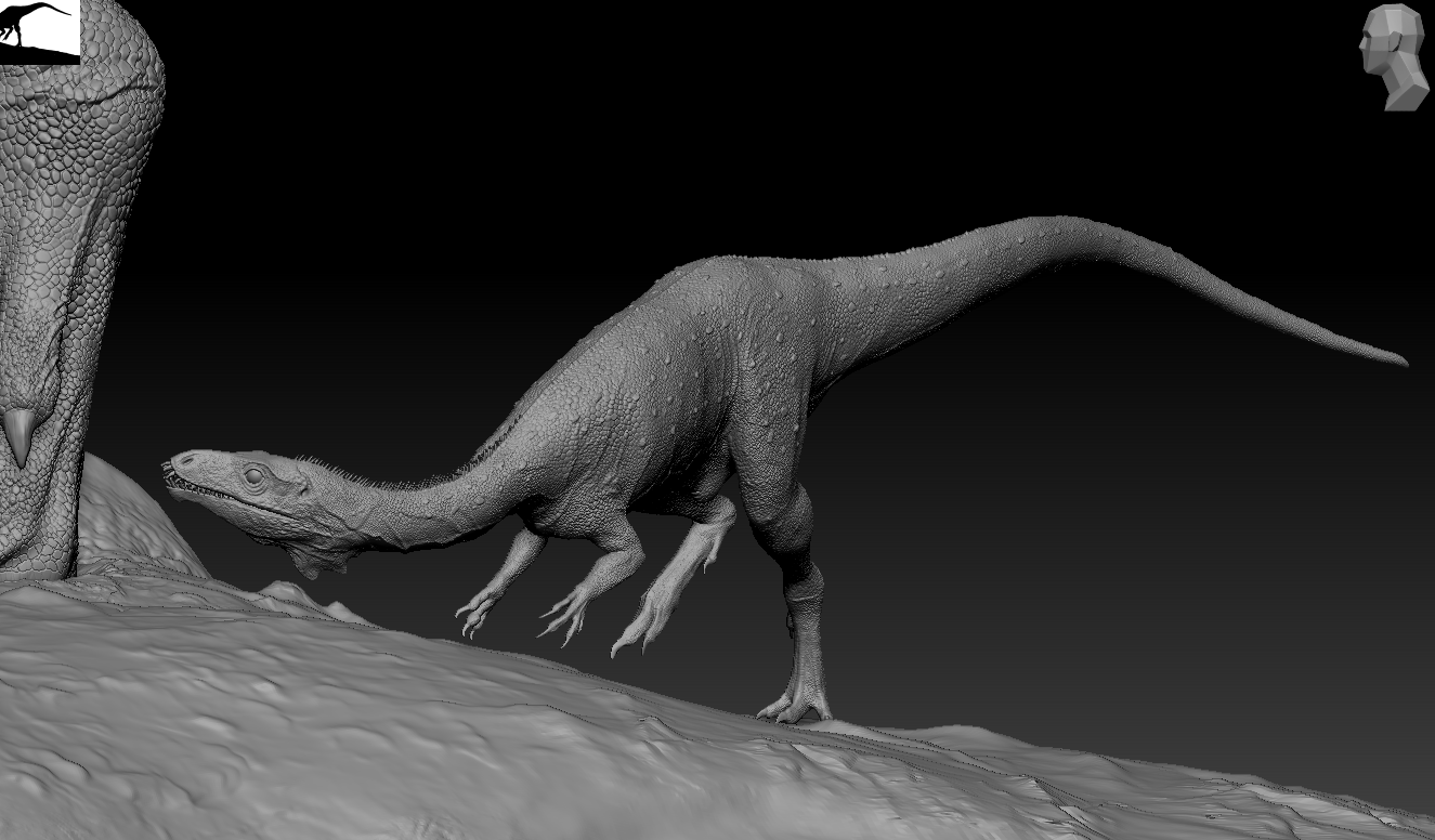 Yuppie Chen 1:20 Scale Majungasaurus Masiakasaurus Statue Unpainted Kit