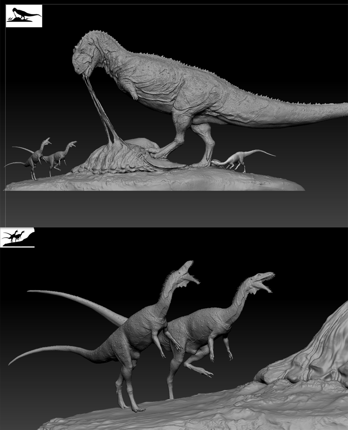 Yuppie Chen 1:20 Scale Majungasaurus Masiakasaurus Statue Unpainted Kit
