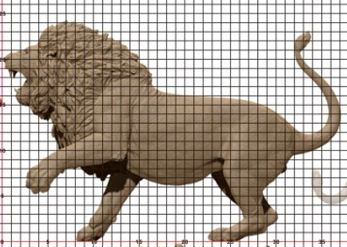 WS Studio Male Lion Fight Scene Statue