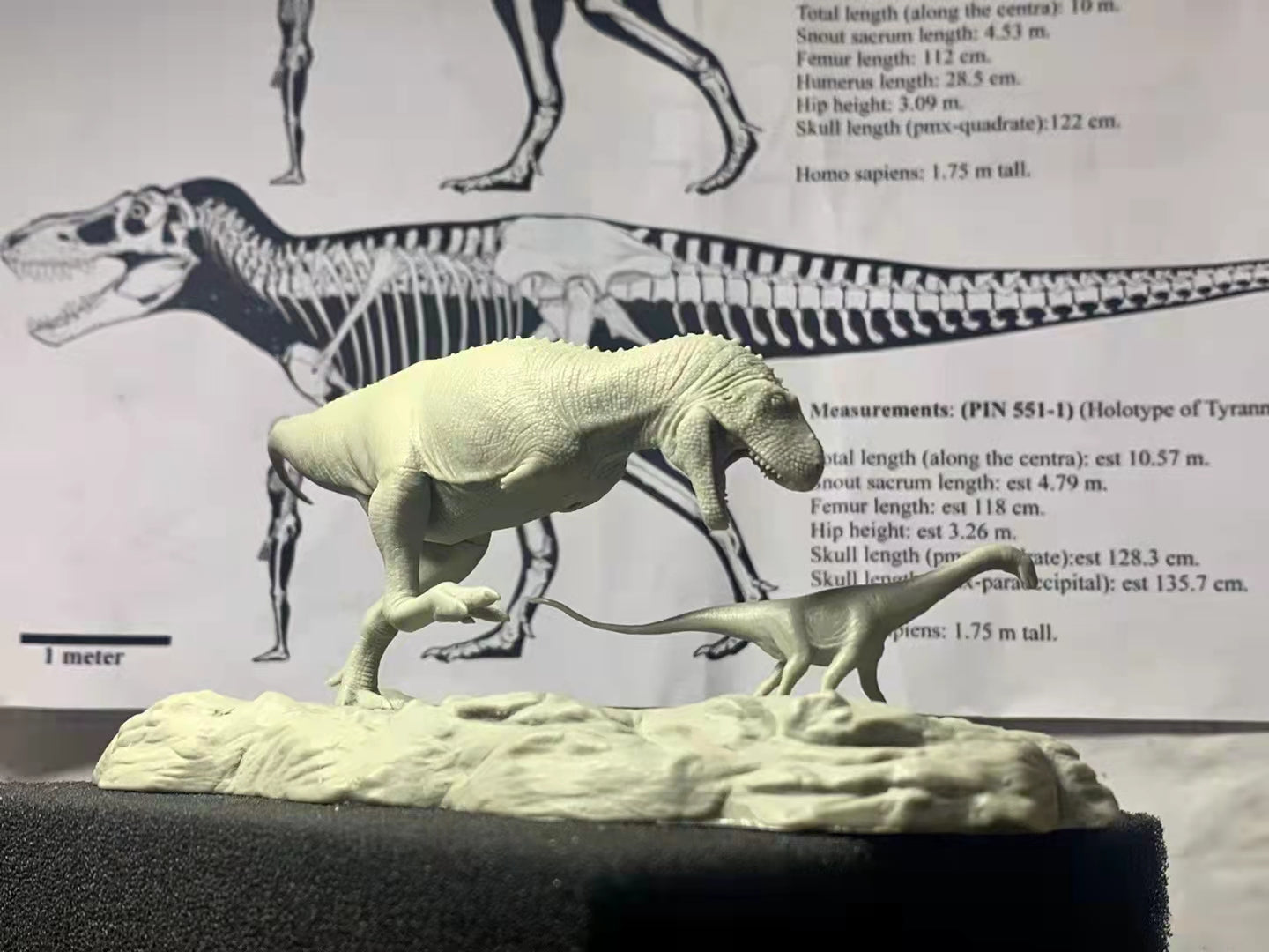 1/35 Scale Aucasaurus Hunt Antarctosaurus Cub Statue Kit