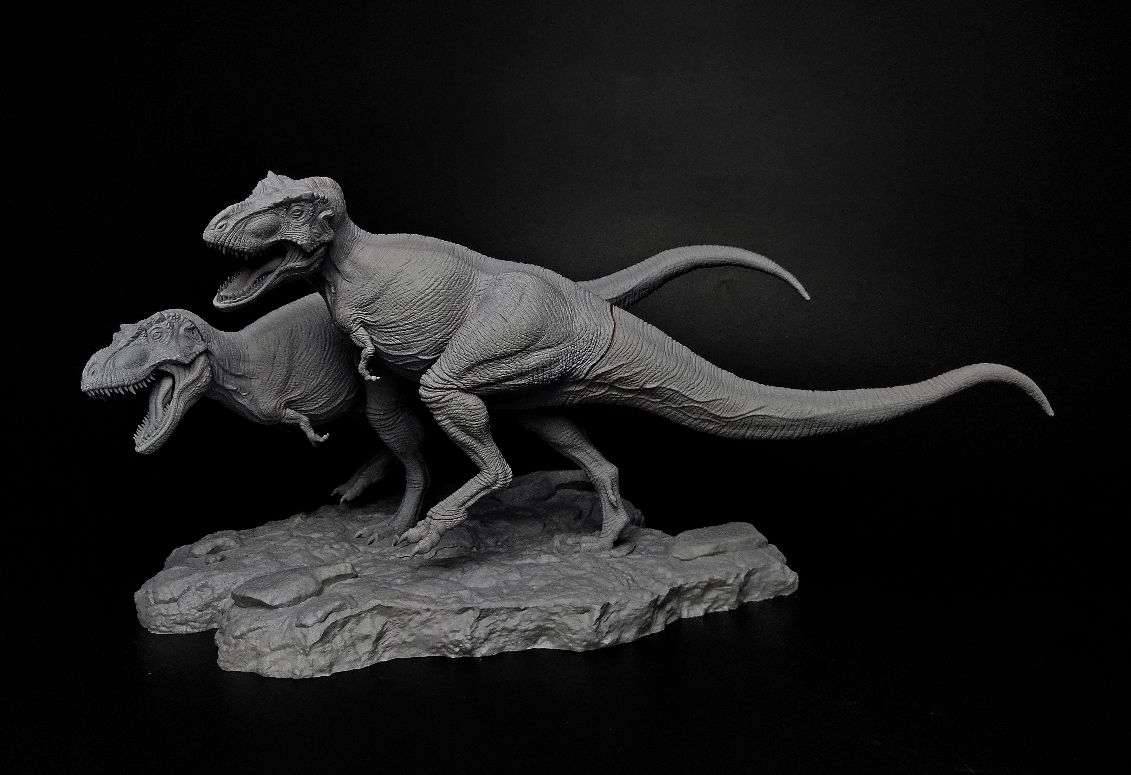 JM Zhuchengtyrannus Hunt Shantungosaurus Model