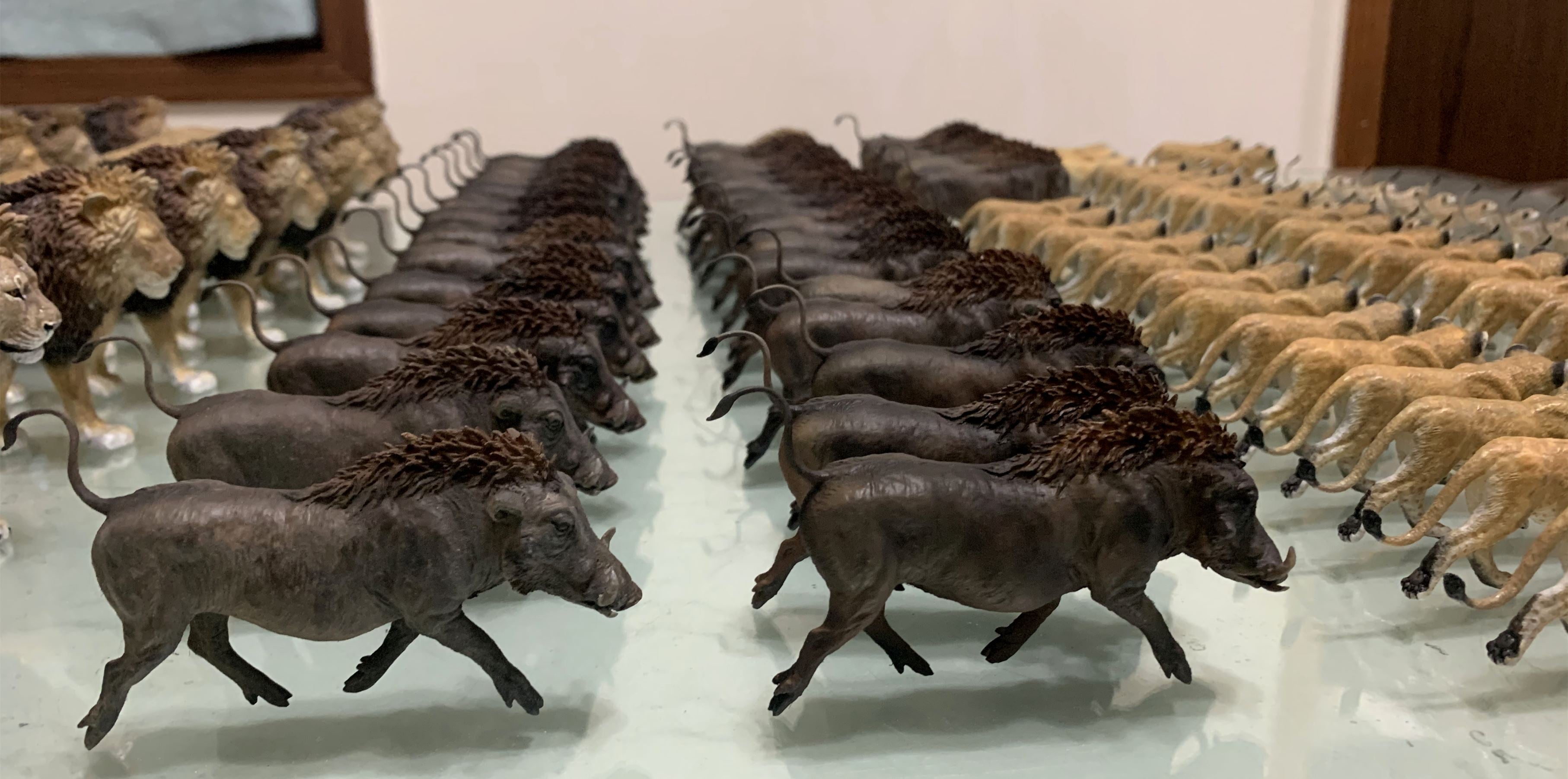 Lion Warthog Meerkat Scene Model