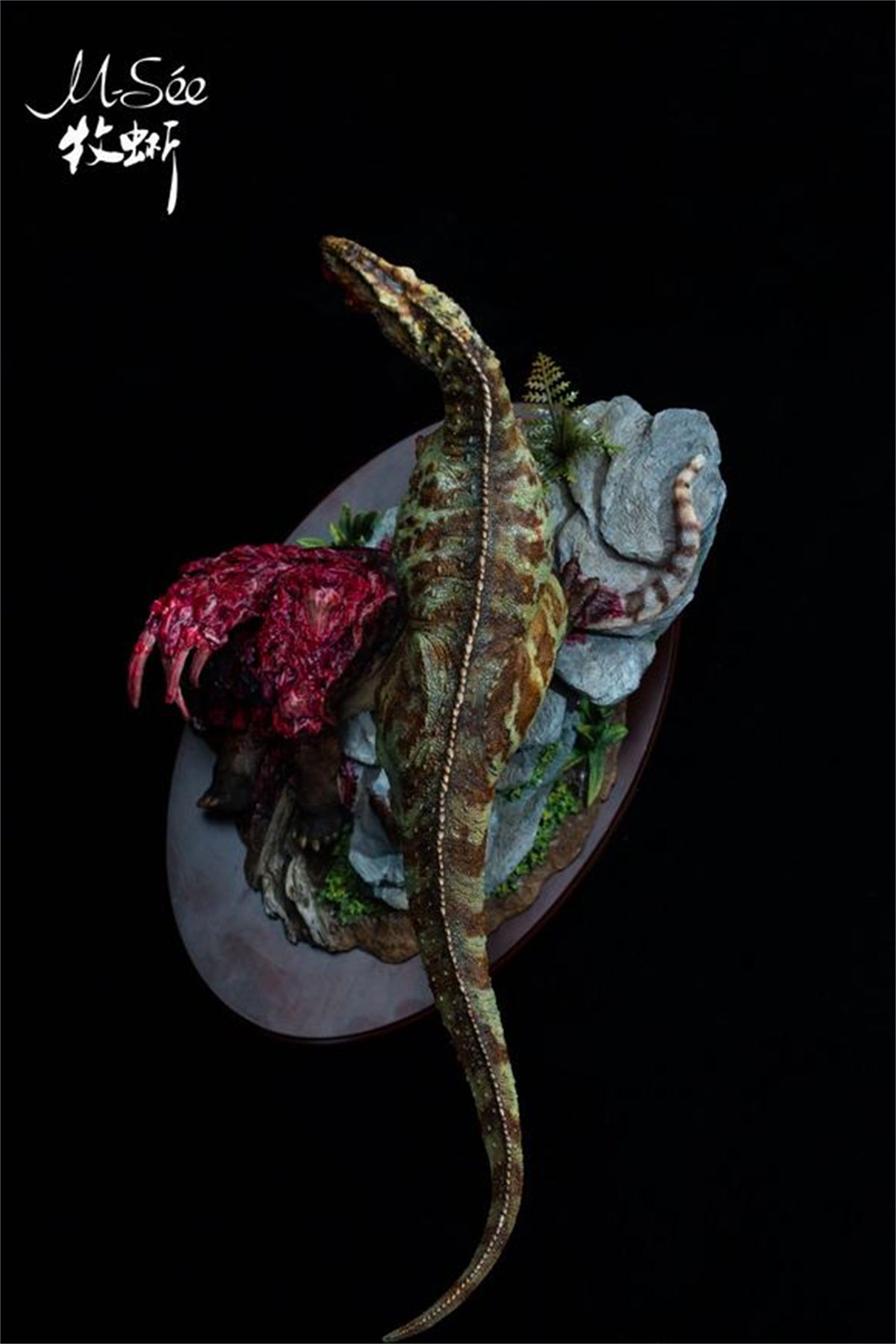 MuSee 1/35 Giganotosaurus Prey Andesaurus Scene Statue