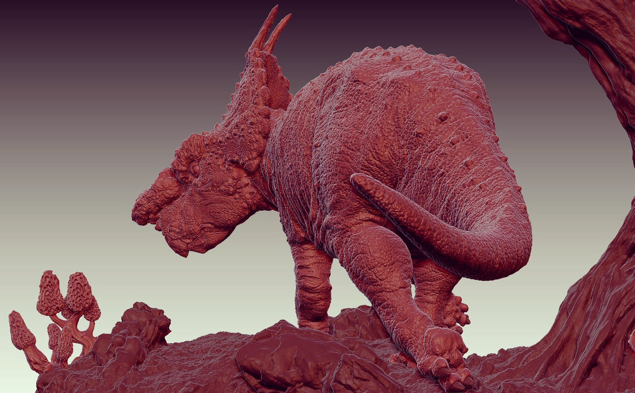 Achelousaurus Scene Model Kit