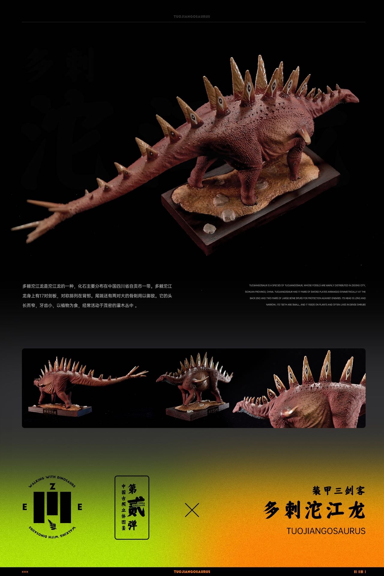 ZEE STUDIO 1:35 Scale Tuojiangosaurus multispinus Model Kit