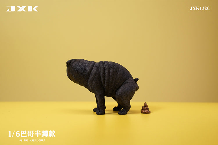 JXK 1/6 Pug Half Squat Model