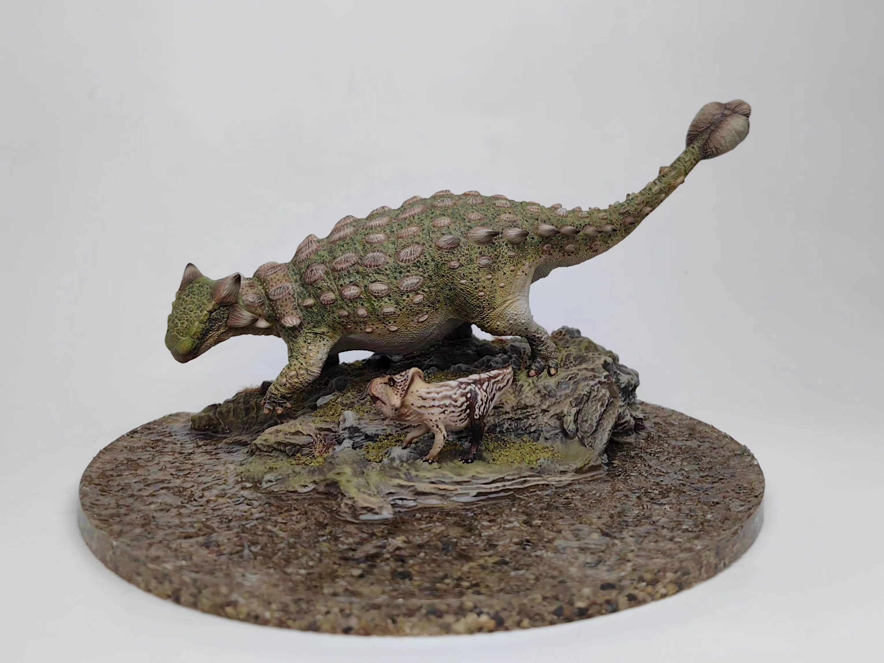 XINYAN Studio Ankylosaurus magniventris Leptoceratops Scene Model