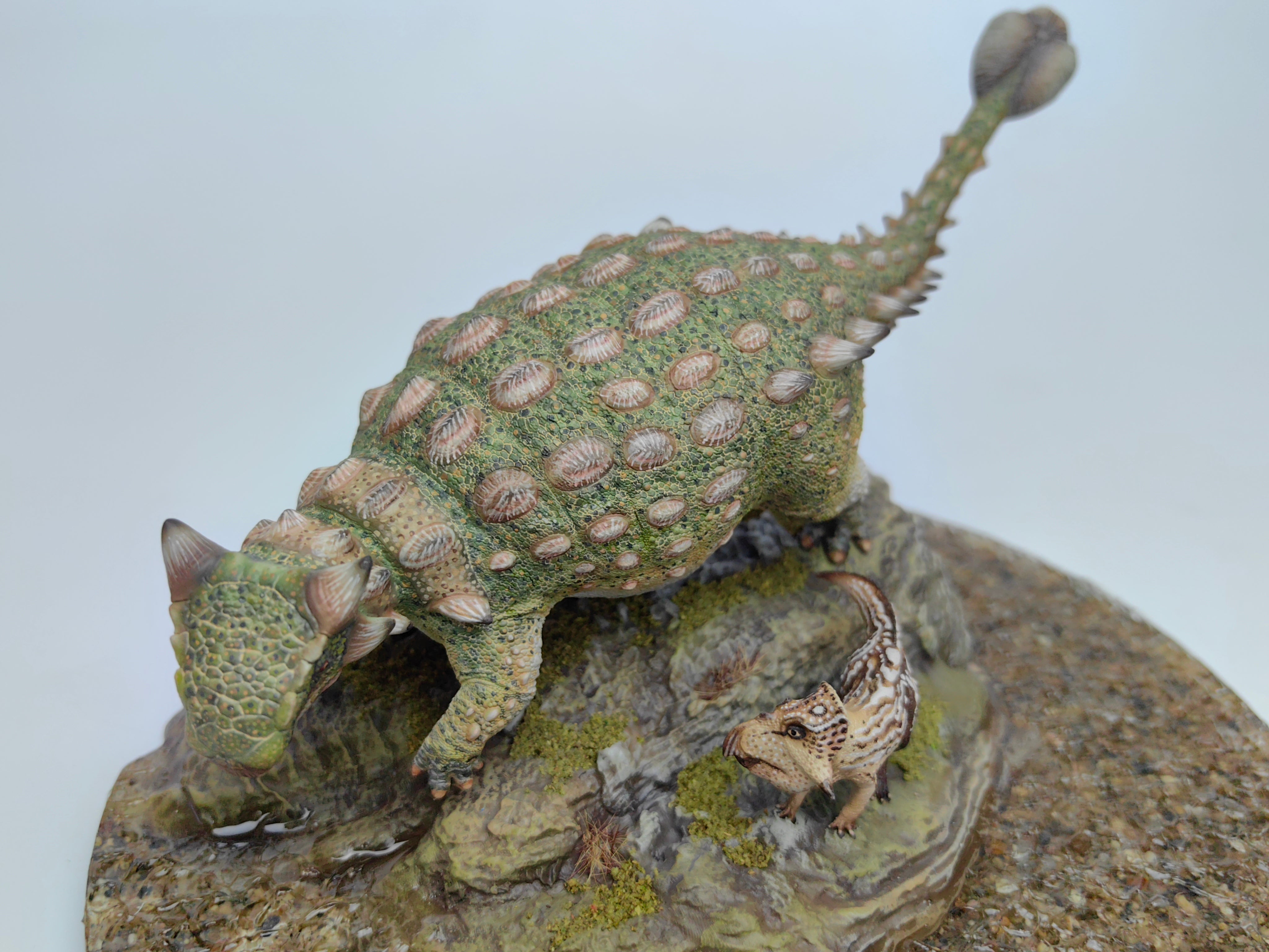 XINYAN Studio Ankylosaurus magniventris Leptoceratops Scene Model
