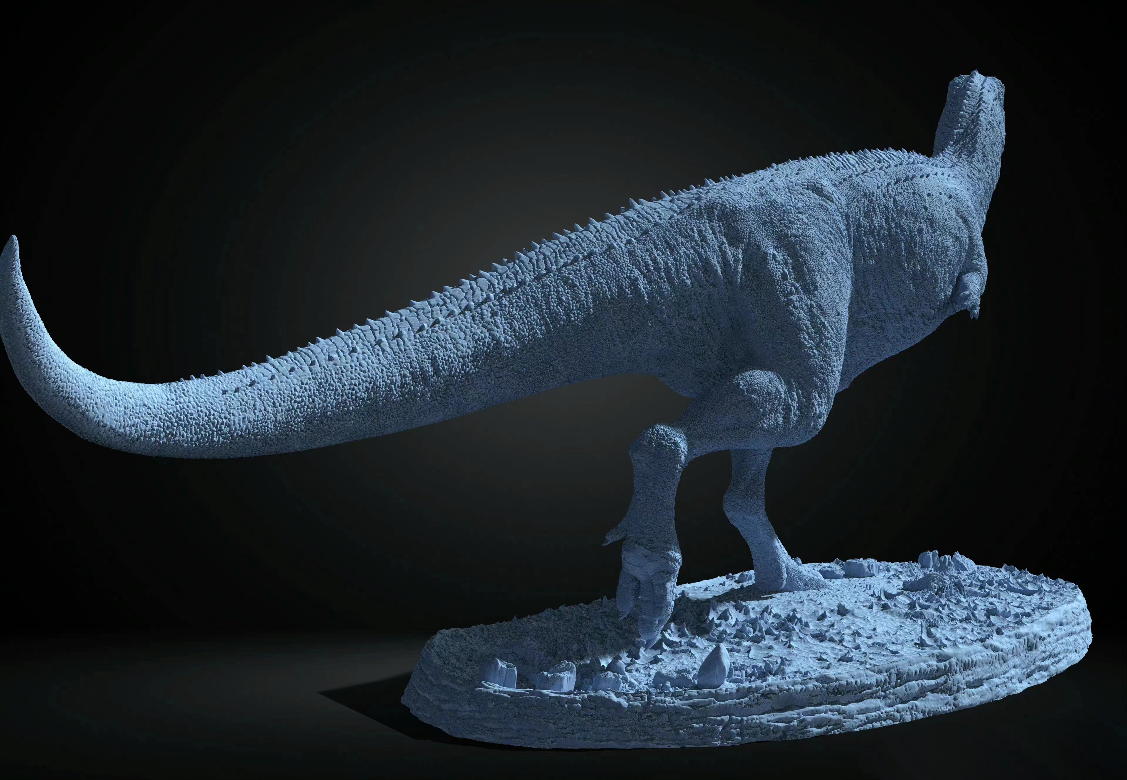 SHOWANNA 1/35 Scale Ilokelesia Aguadagrandensis Statue