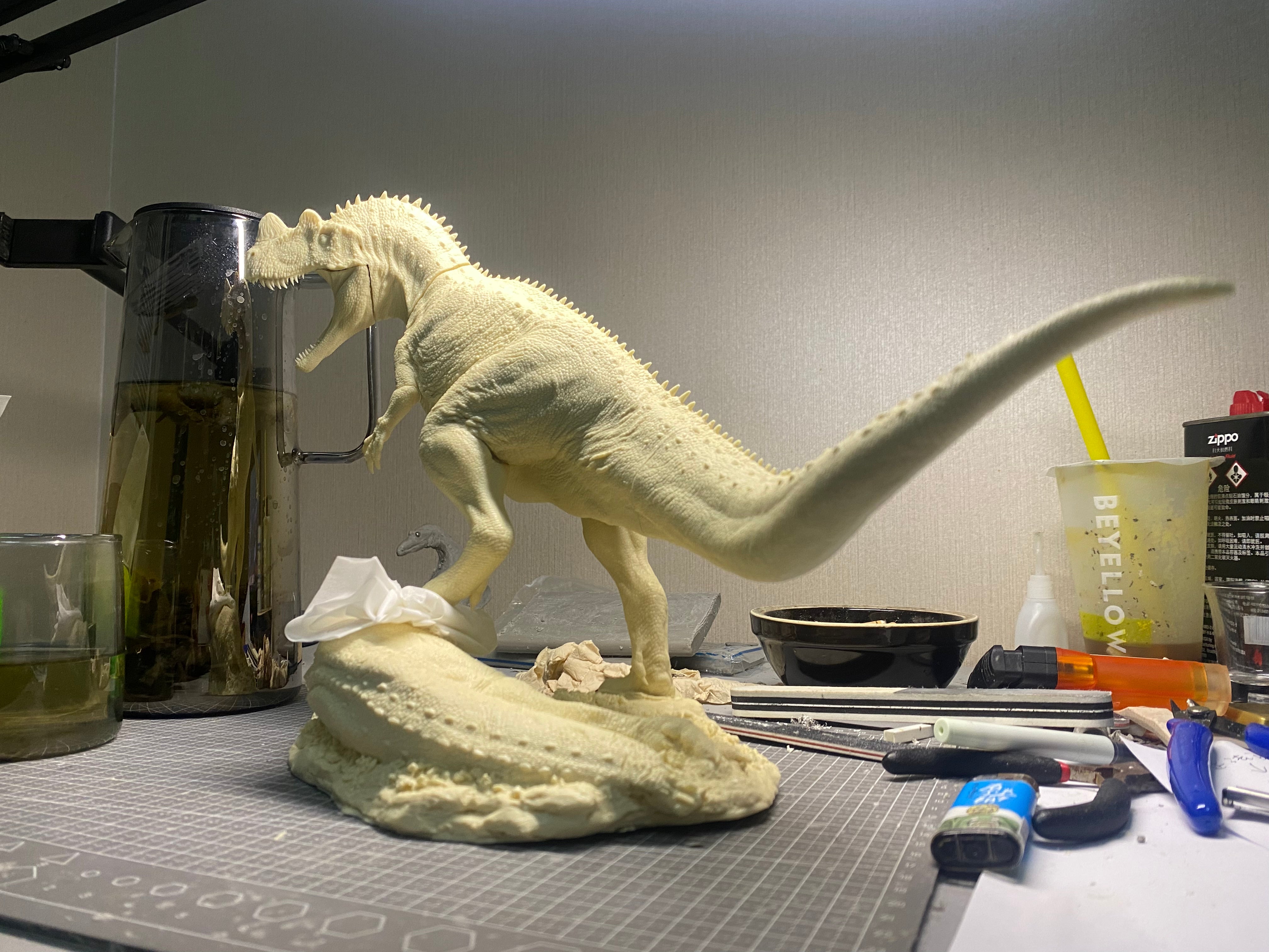 Nature&Fate Studio 1:15 Scale Ceratosaurus Allosaurus Corpse Scene Model Kit