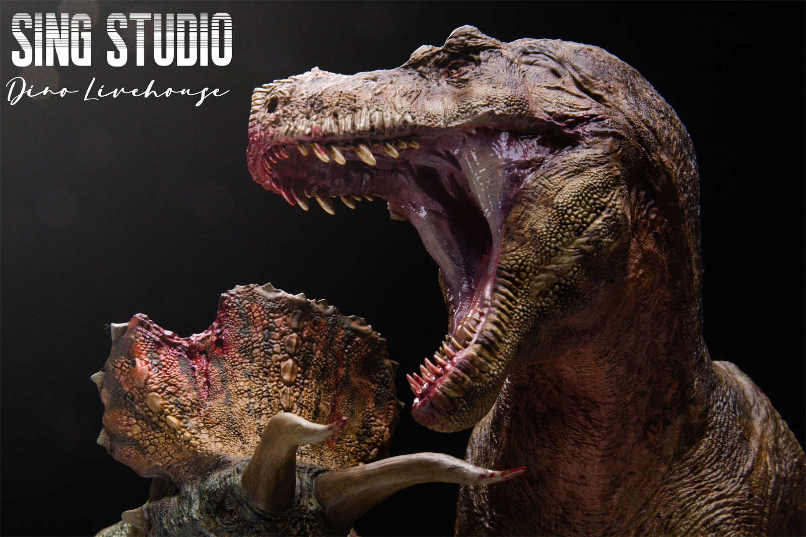 Sing Studio 1:18 Scale Tyrannosaurus Rex Manson VS Triceratops Marilyn Model Kit