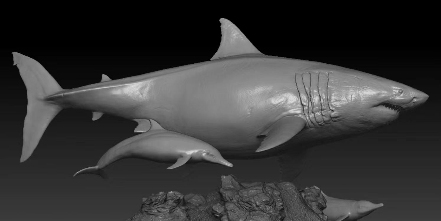 JA Studio Great White Shark Hoole Girl Statue