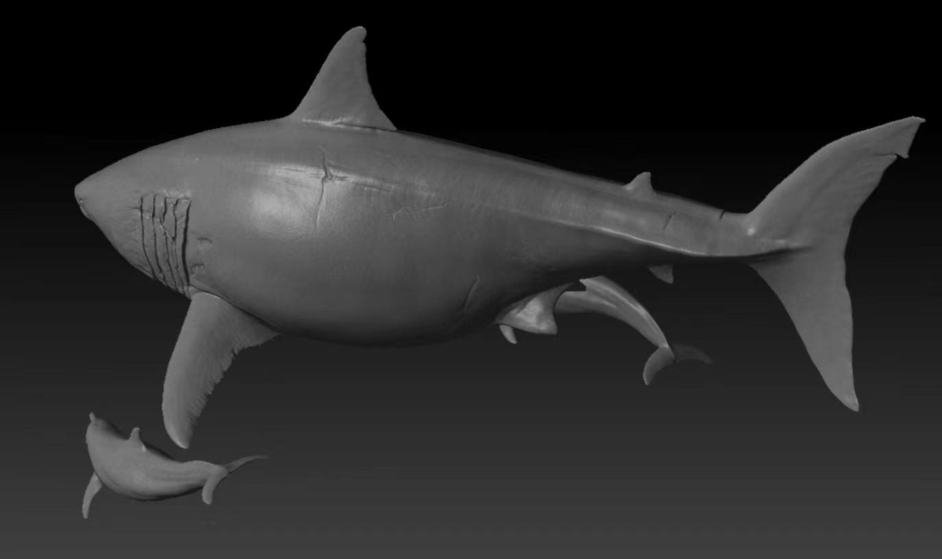 JA Studio Great White Shark Hoole Girl Statue