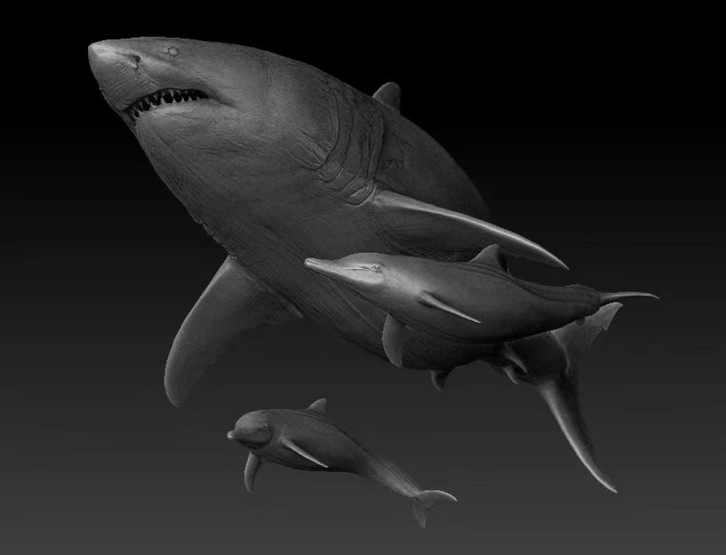 JA Studio Great White Shark Hoole Girl Statue