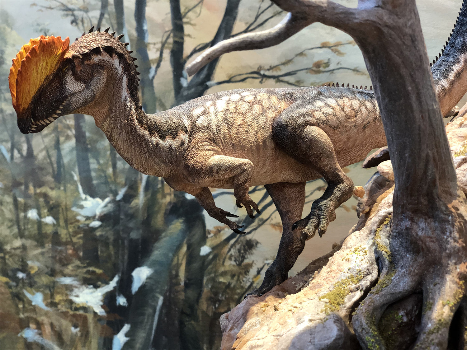 LINGHU ART STUDIO Dilophosaurus Scene Model Kit