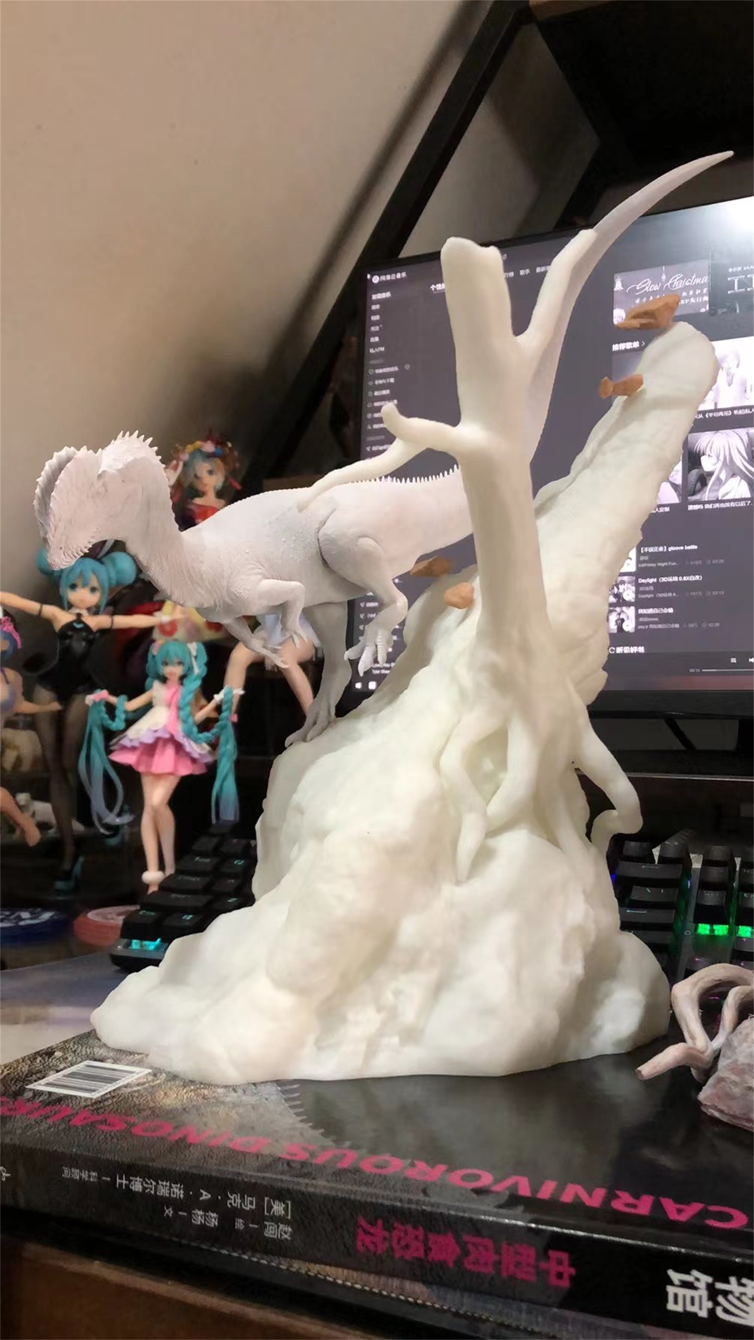 LINGHU ART STUDIO Dilophosaurus Scene Model Kit
