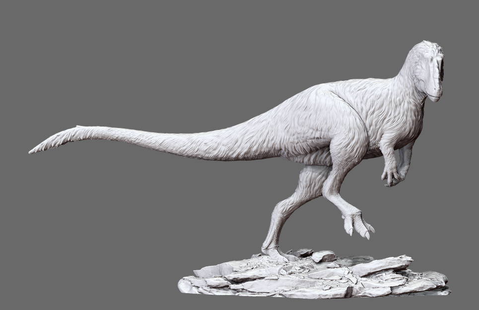 Yutyrannus Scene Statue