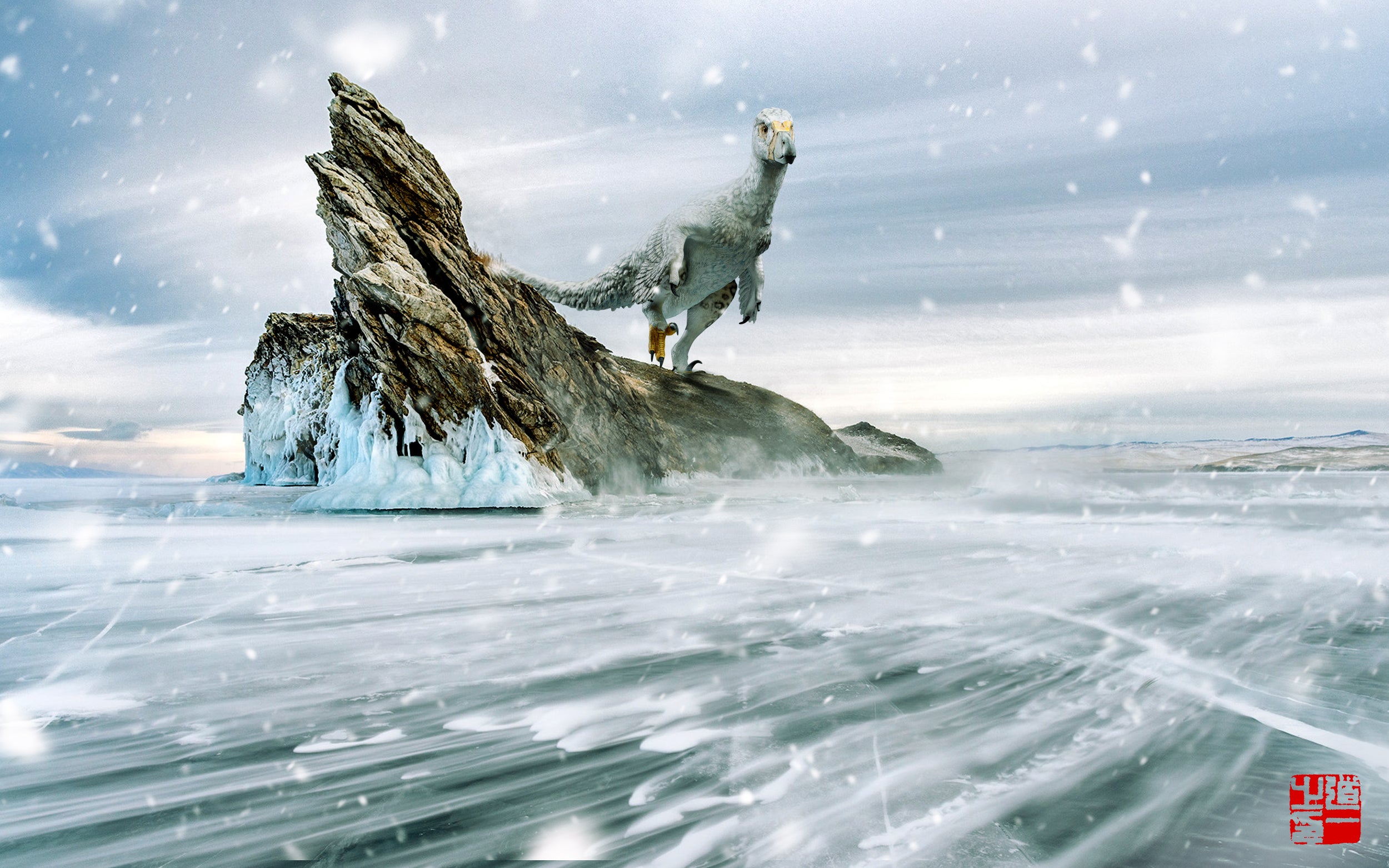 Cen DaoYi Studio 1:3 Scale Linheraptor exquisitus Ethnic Group Scene Statue Model Kit