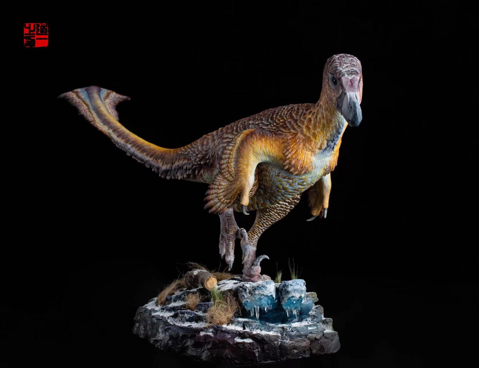 Cen DaoYi Studio 1:3 Scale Linheraptor exquisitus Ethnic Group Scene Statue Model Kit