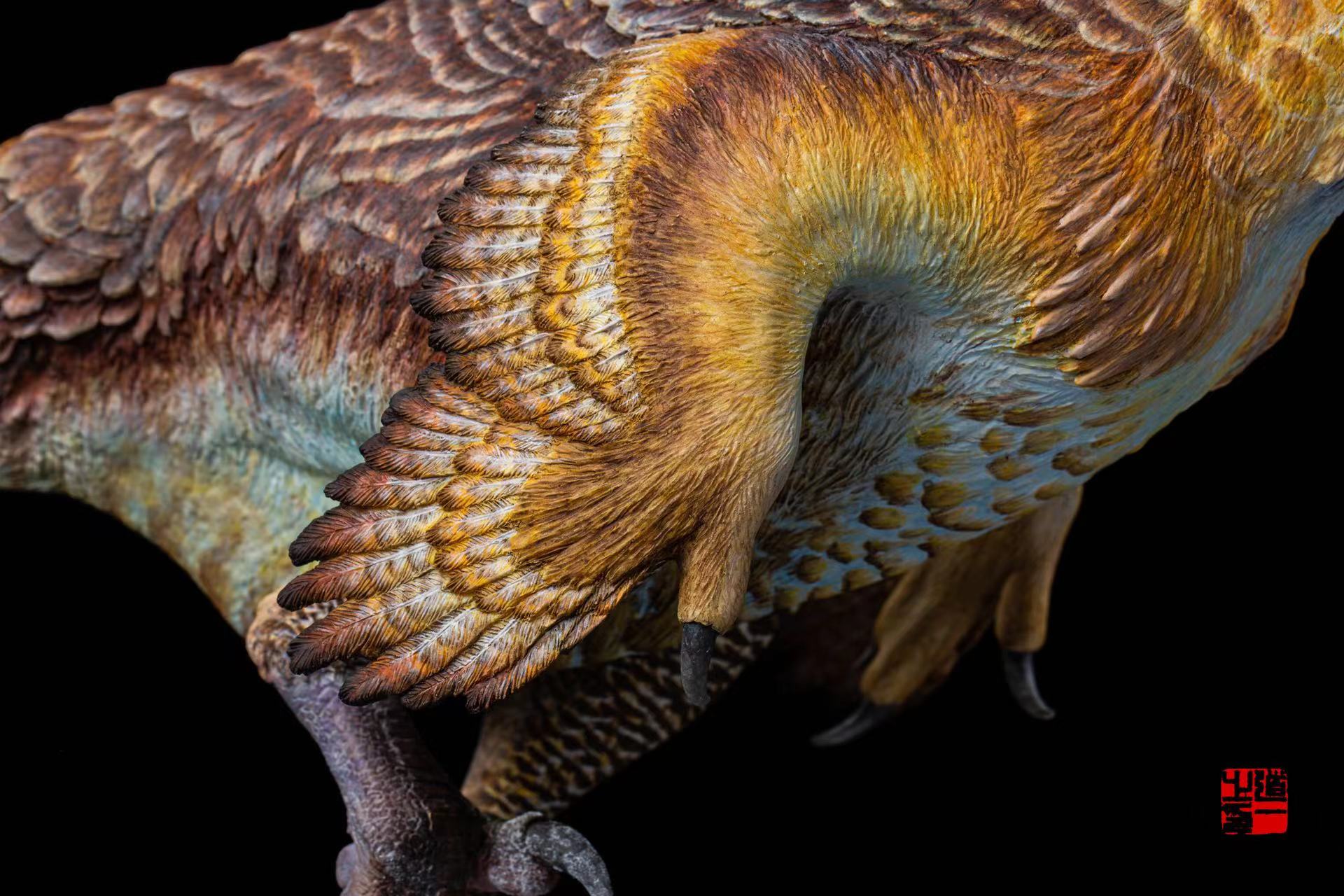 Cen DaoYi Studio 1:3 Scale Linheraptor exquisitus Ethnic Group Scene Statue Model Kit