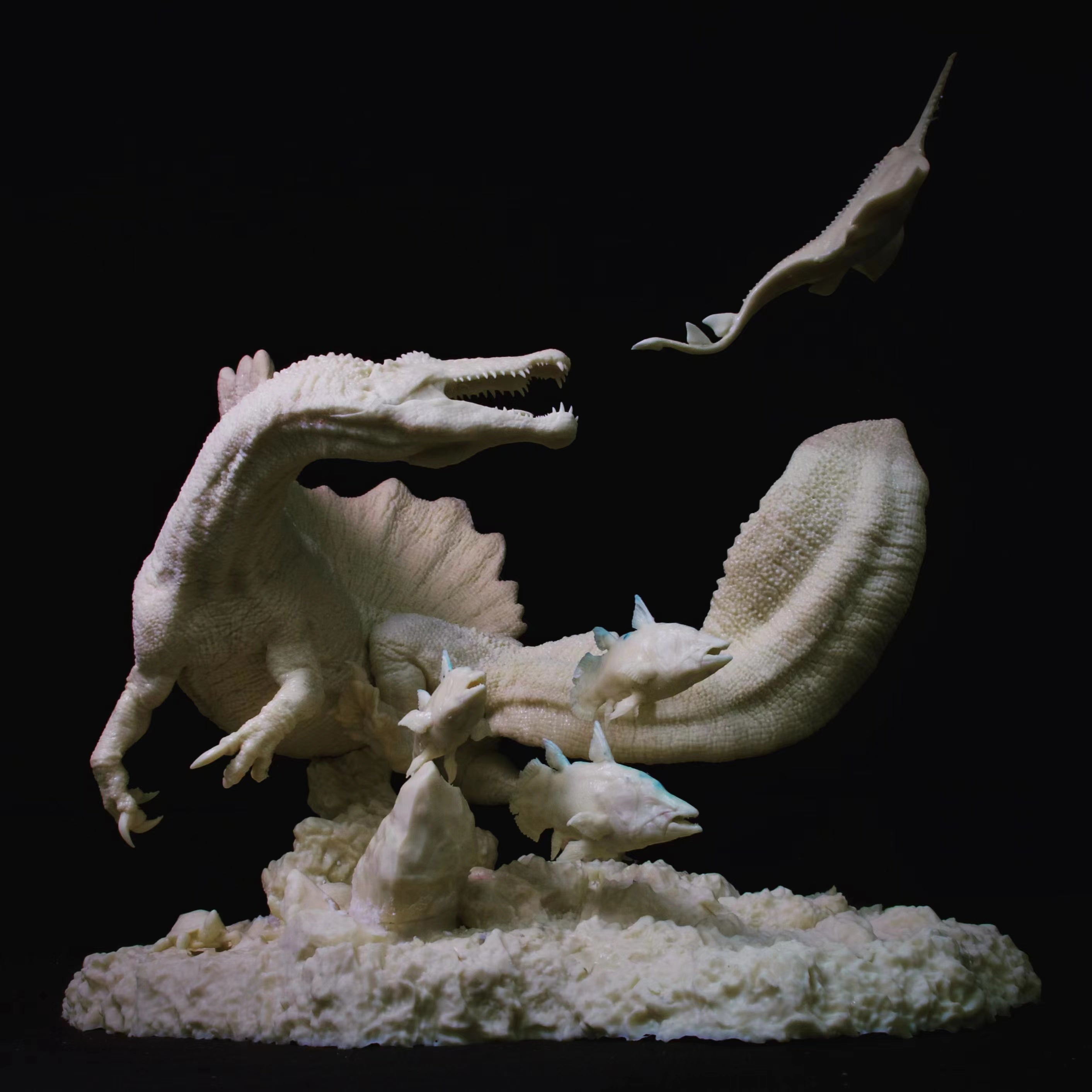 Spinosaurus Carcharodontosaurus Paralititan Corpse Scene Model Kit