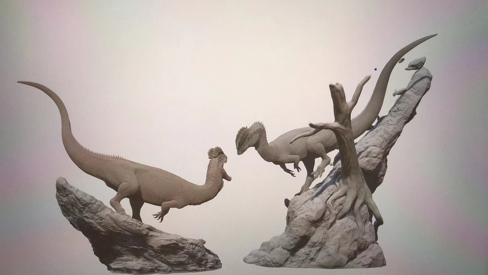LINGHU ART STUDIO Dilophosaurus Scene Model Kit