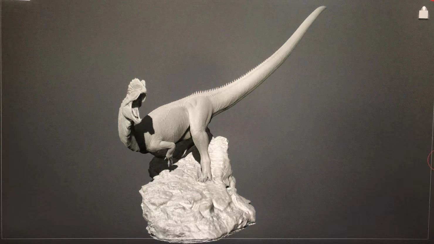 LINGHU ART STUDIO 1/35 Scale Dilophosaurus Scene Model Kit