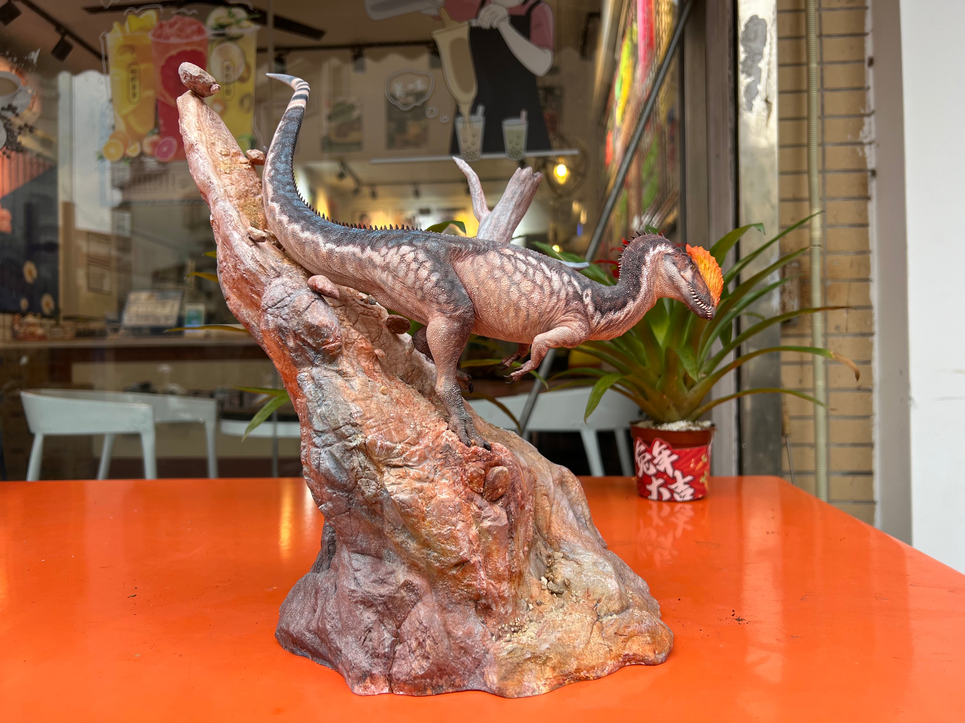 LINGHU ART STUDIO Dilophosaurus Scene Model Kit