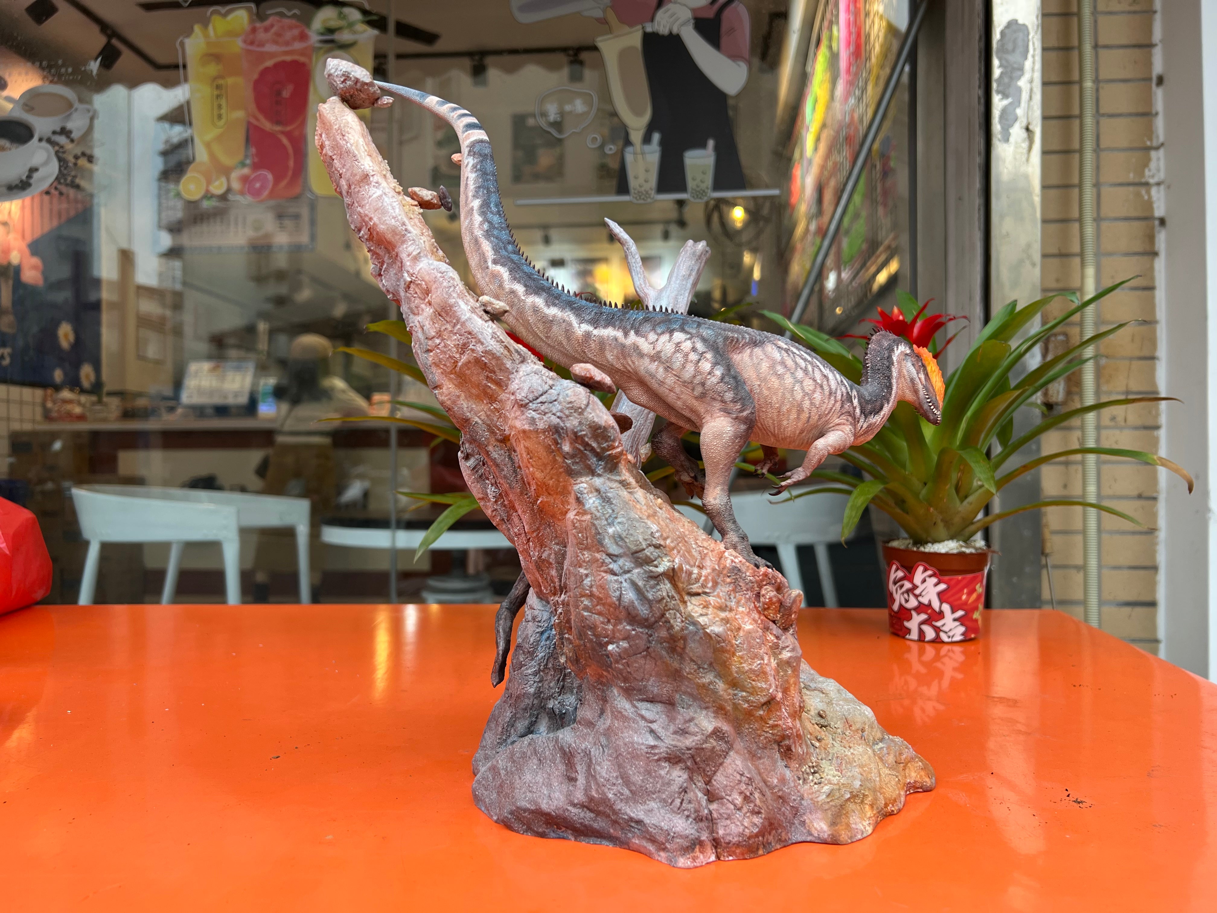 LINGHU ART STUDIO Dilophosaurus Scene Model Kit