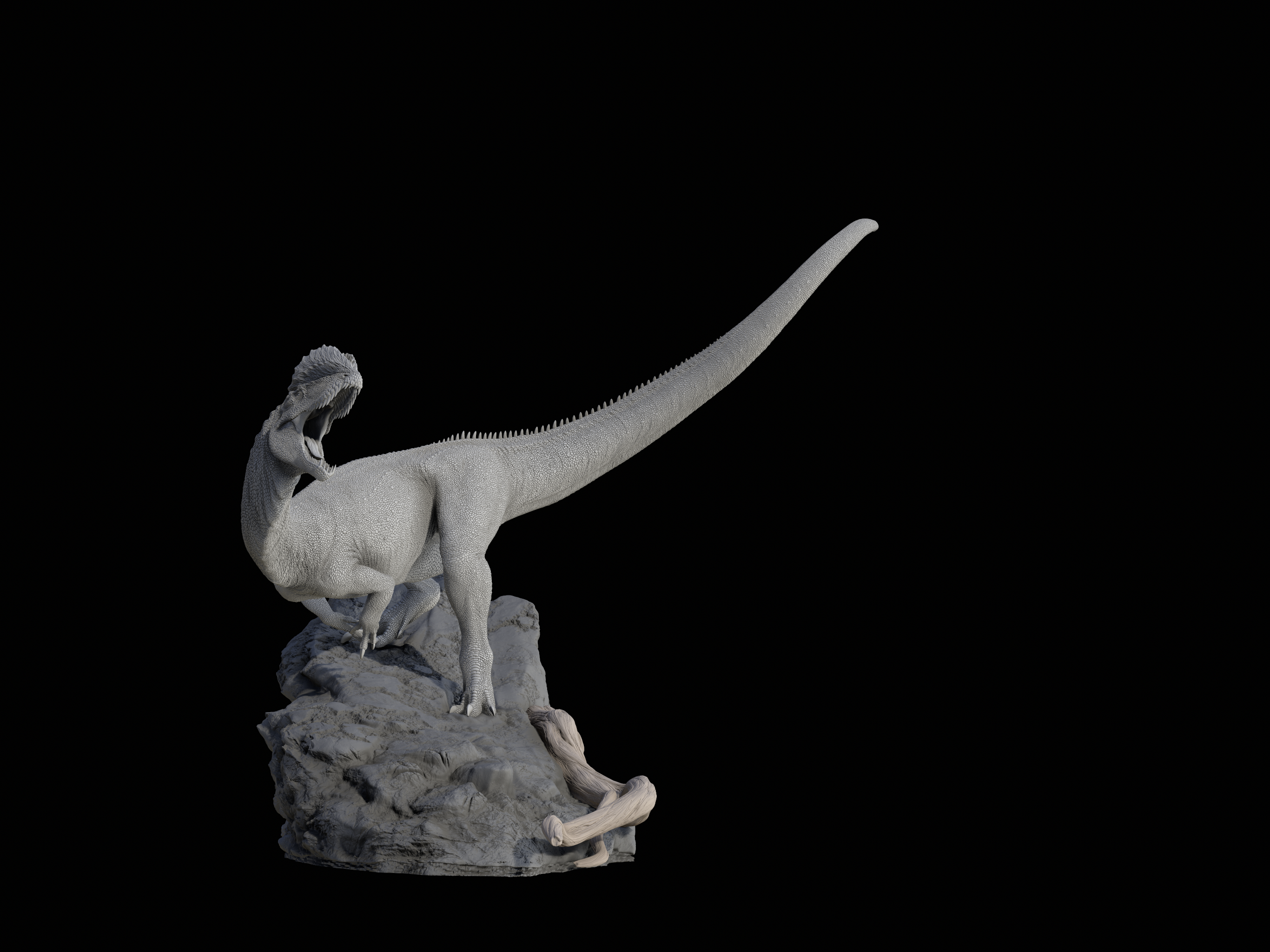 LINGHU ART STUDIO Dilophosaurus Scene Model Kit