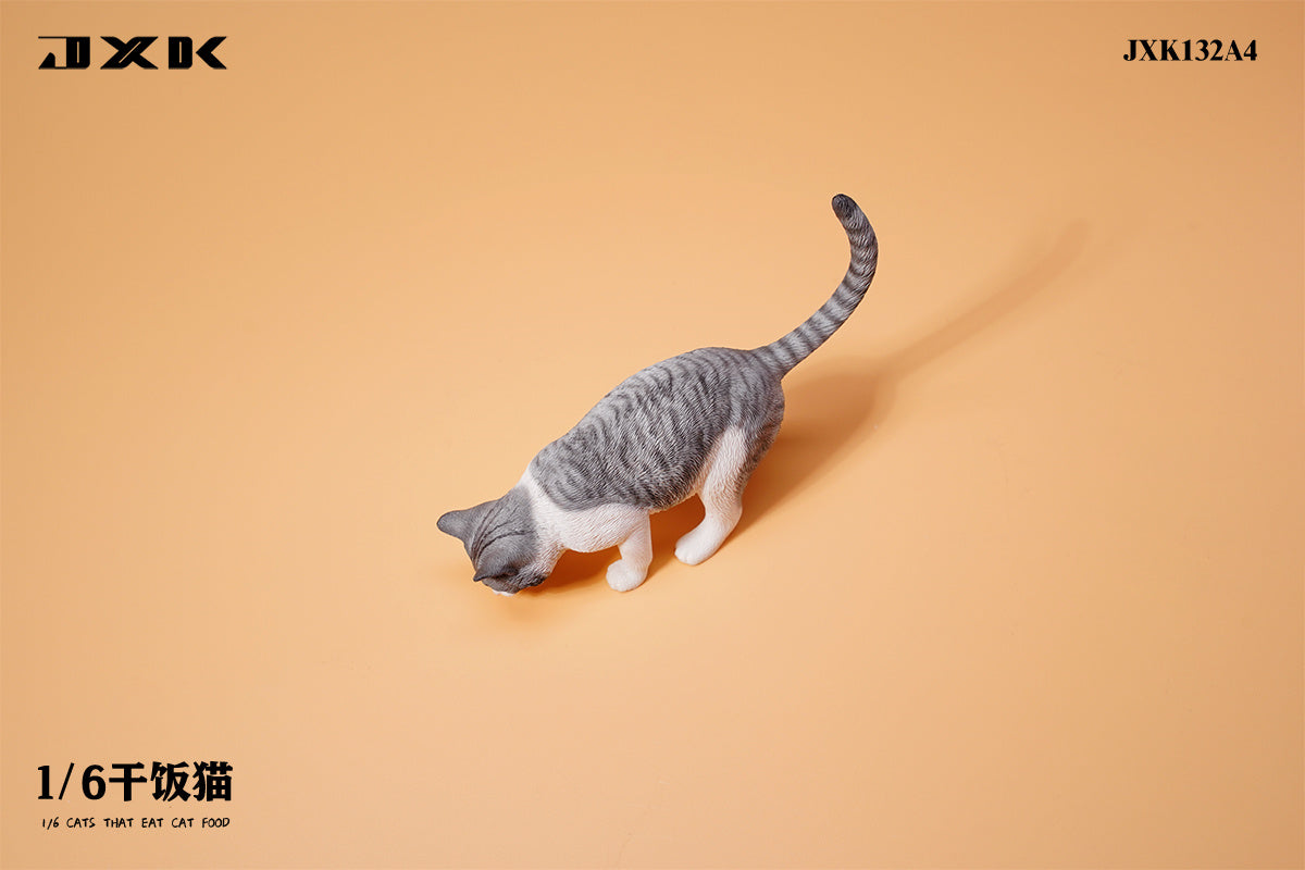 JXK 1/6 Cats That Eat Cat Food Model
