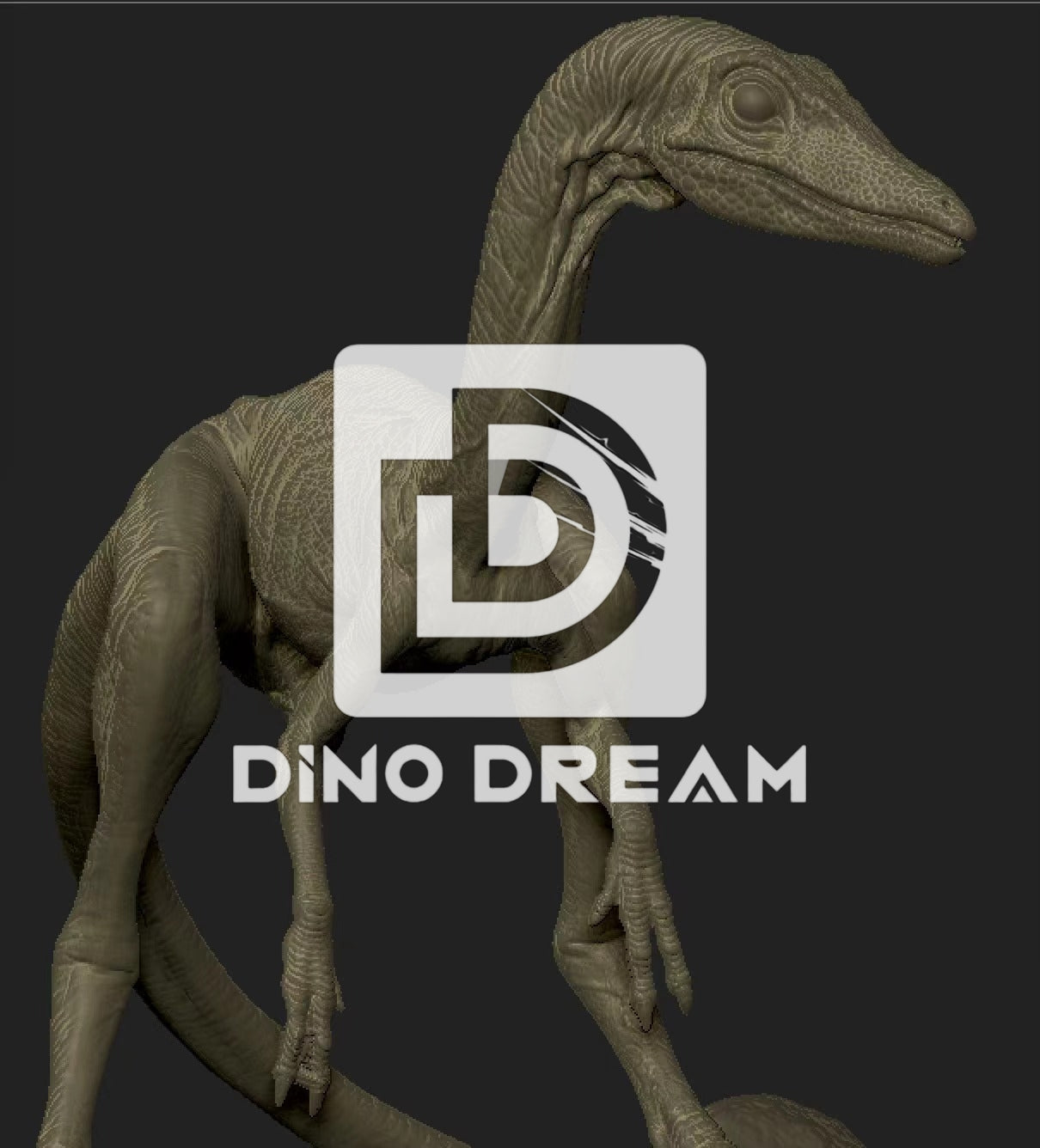DINO DREAM 1/5 Scale Compsognathus Statue