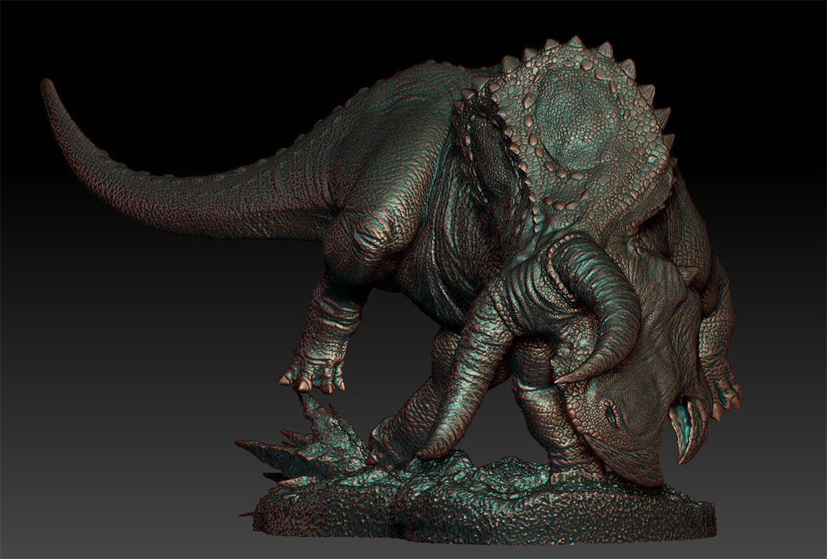 PASSION CHARGER Teratophoneus VS Nasutoceratops Scene