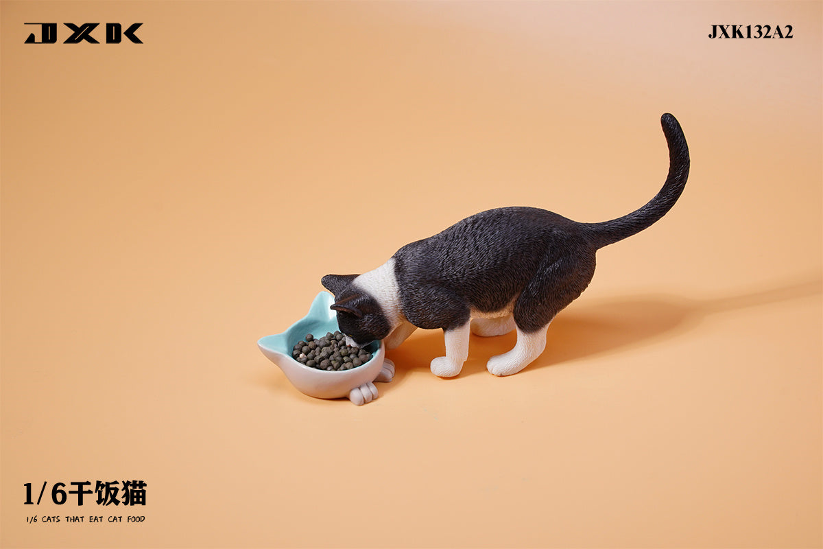 JXK 1/6 Cats That Eat Cat Food Model