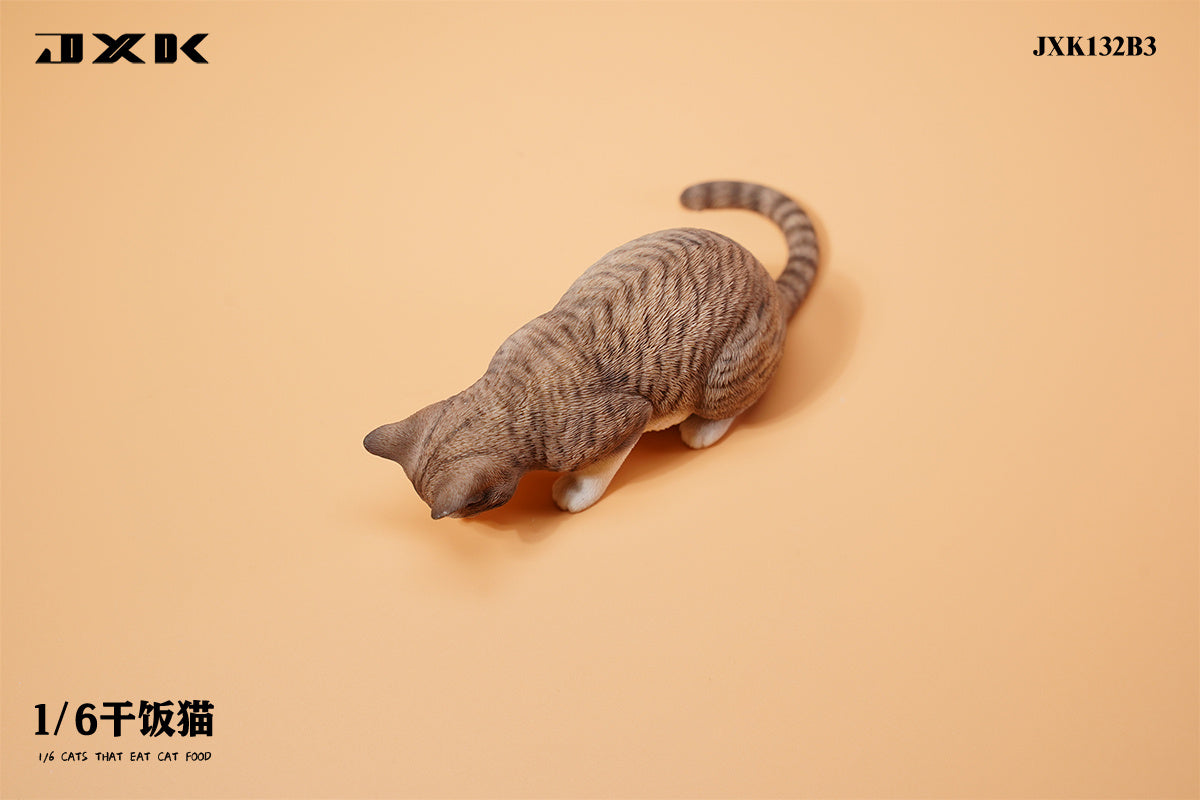 JXK 1/6 Cats That Eat Cat Food Model