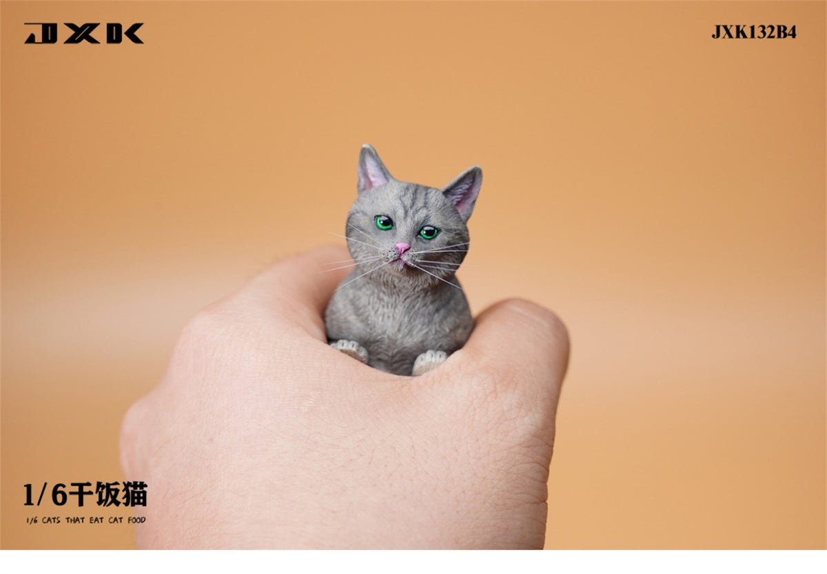 JXK 1/6 Cats That Eat Cat Food Model