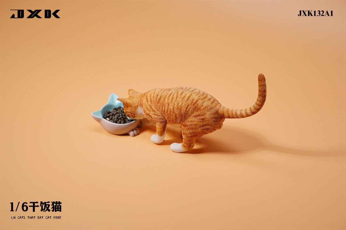JXK 1/6 Cats That Eat Cat Food Model