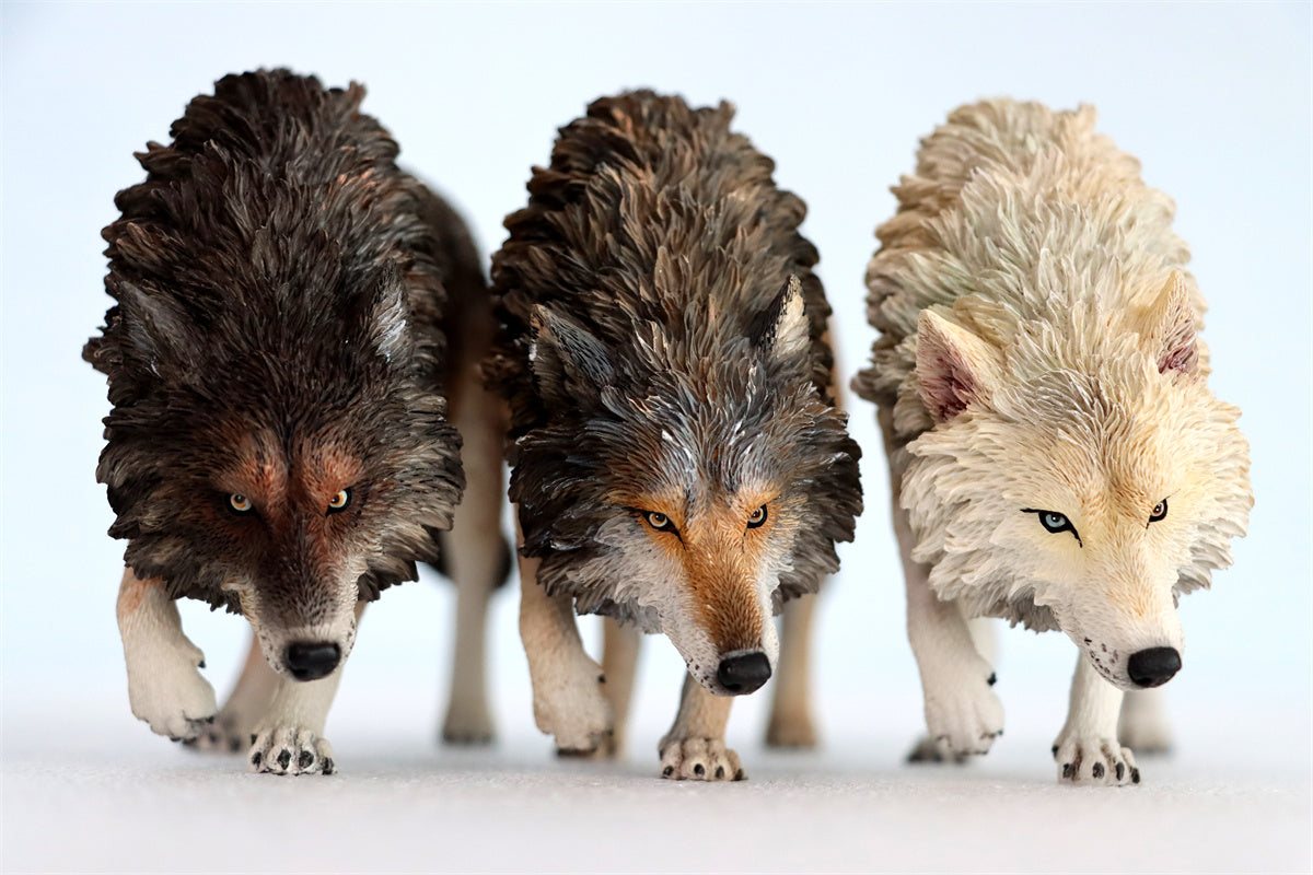 JXK 1/6 North American Gray Wolf Model