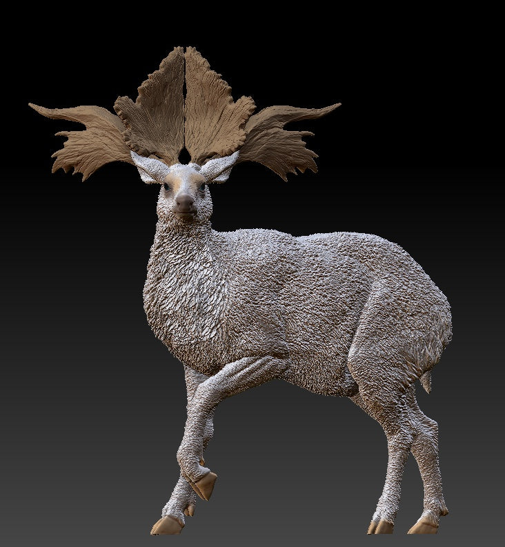 Megaloceros pachyosteus Scene Model Kit