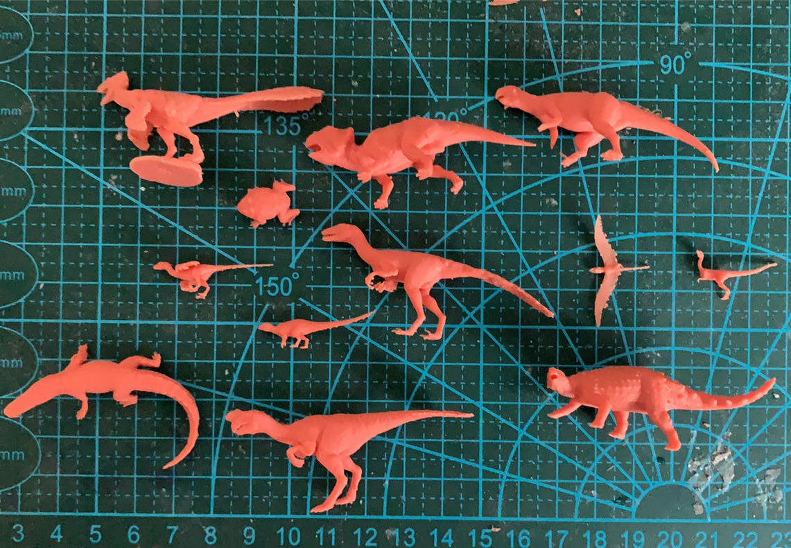 12Pcs/Set 1:35 Scale Small Animal Unpainted Model