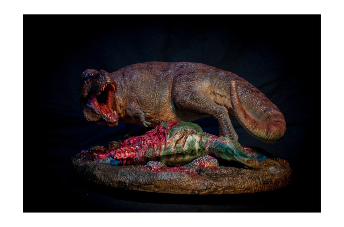 T-Rex Prey Edmontosaurus Unpainted Statue