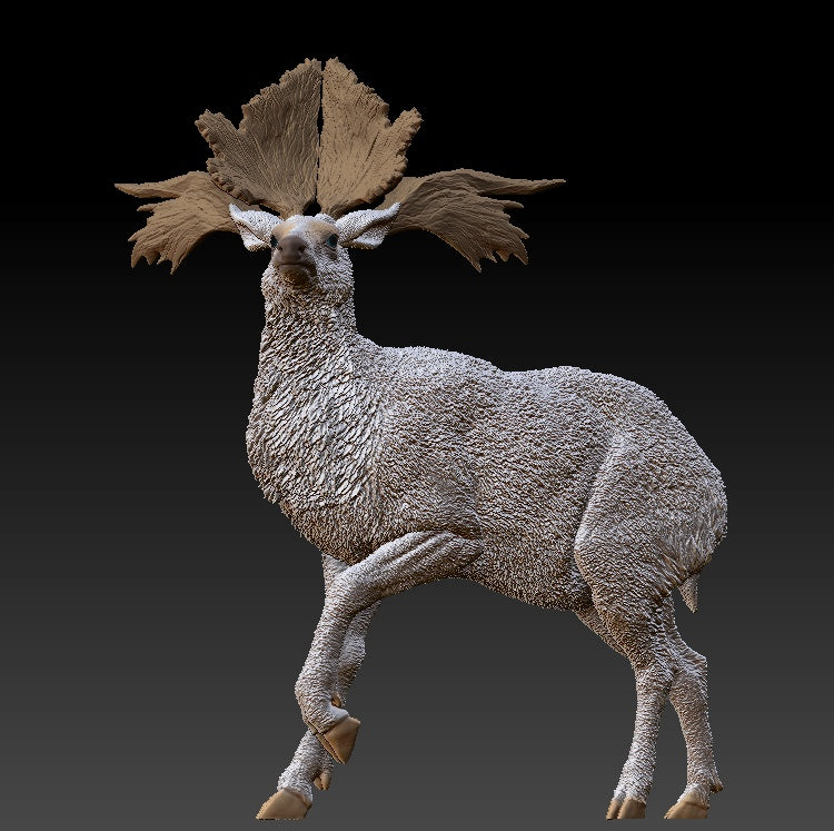 Megaloceros pachyosteus Scene Model Kit