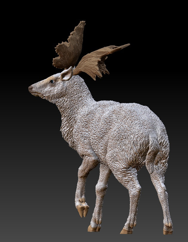 Megaloceros pachyosteus Scene Model Kit