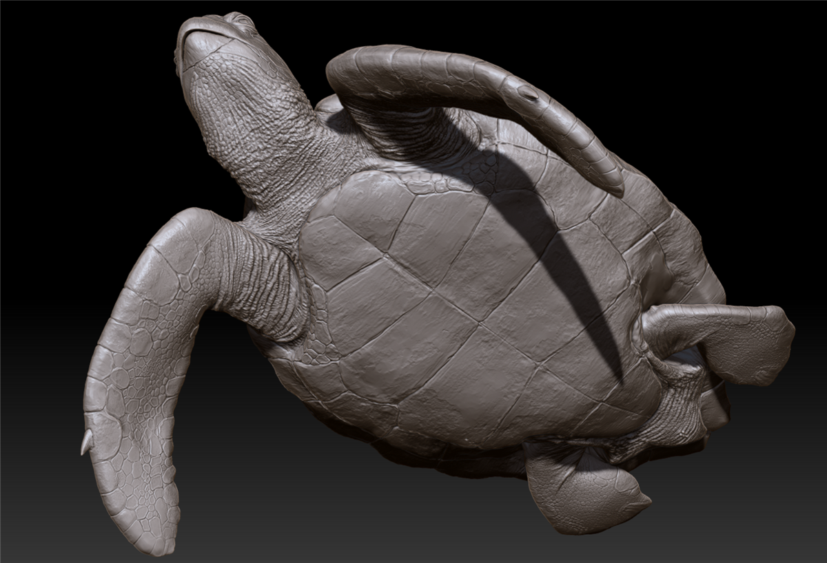 Green Turtle Unpainted Figure