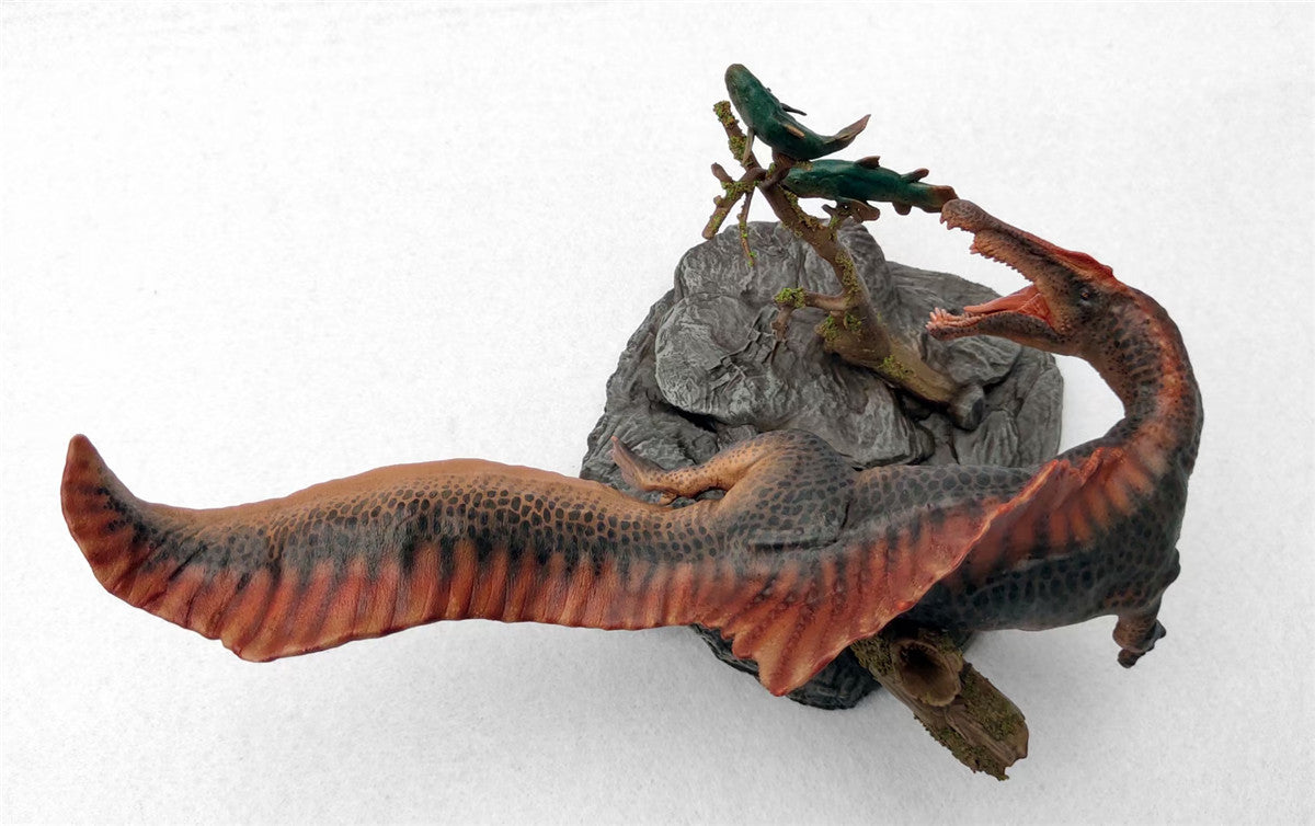 Spinosaurus Preys on Coelacanth Unpainted Figure