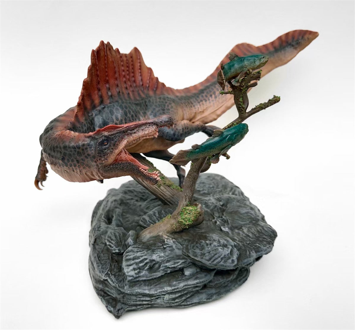 Spinosaurus Preys on Coelacanth Unpainted Figure