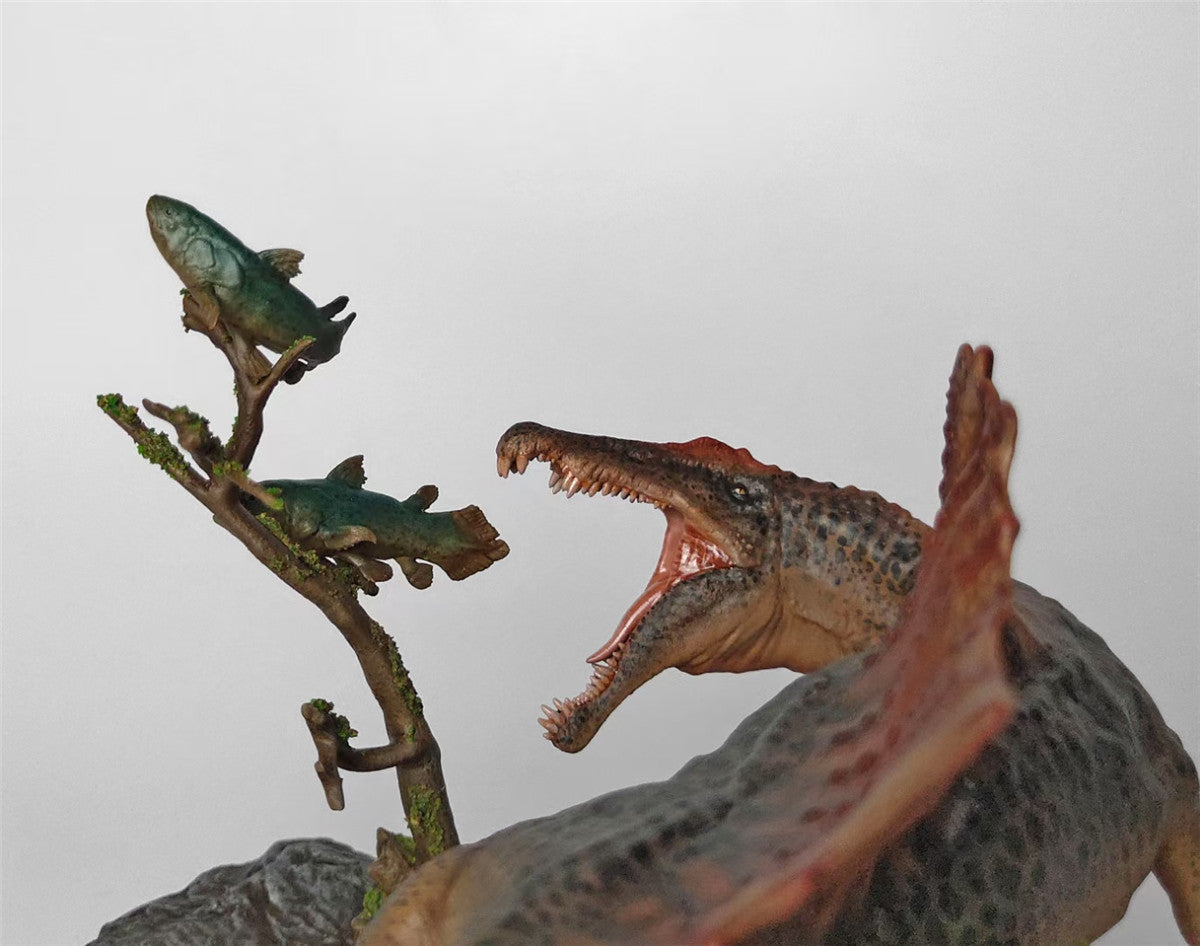 Spinosaurus Preys on Coelacanth Unpainted Figure