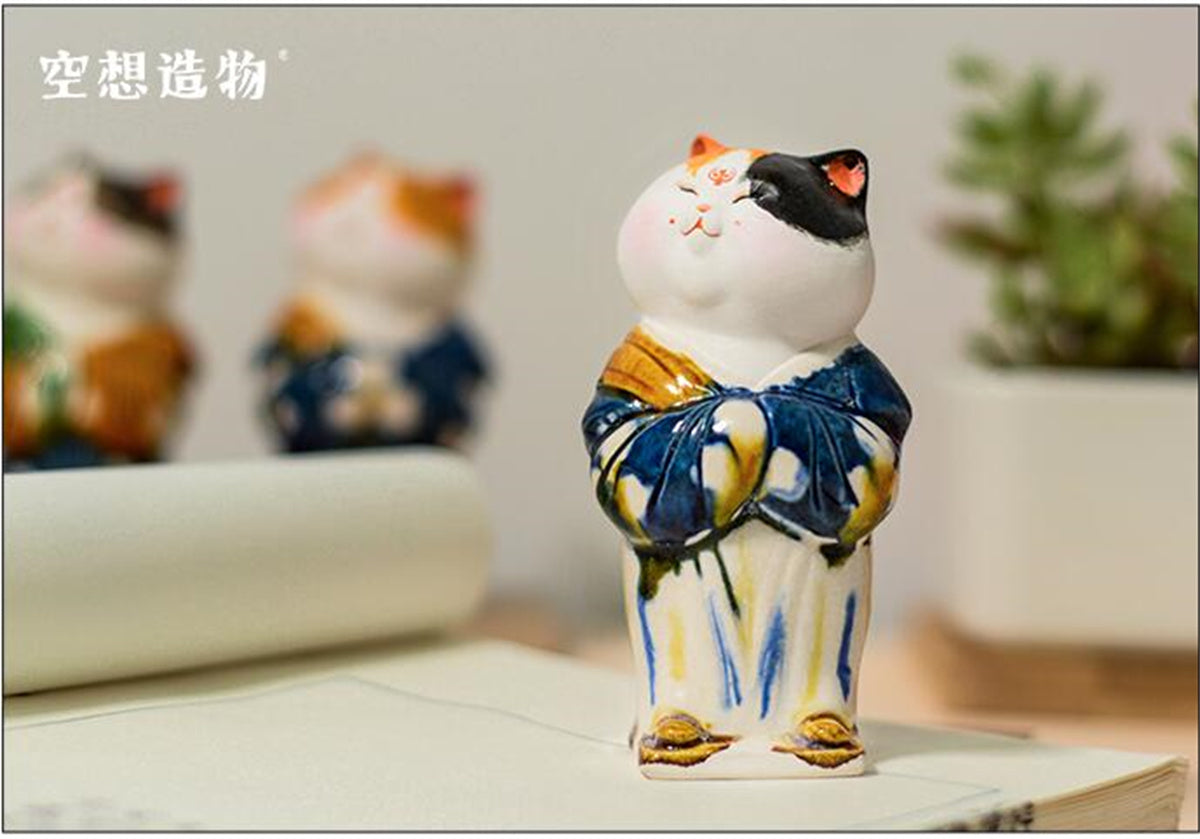 Tang Three-color Maid Cat Model